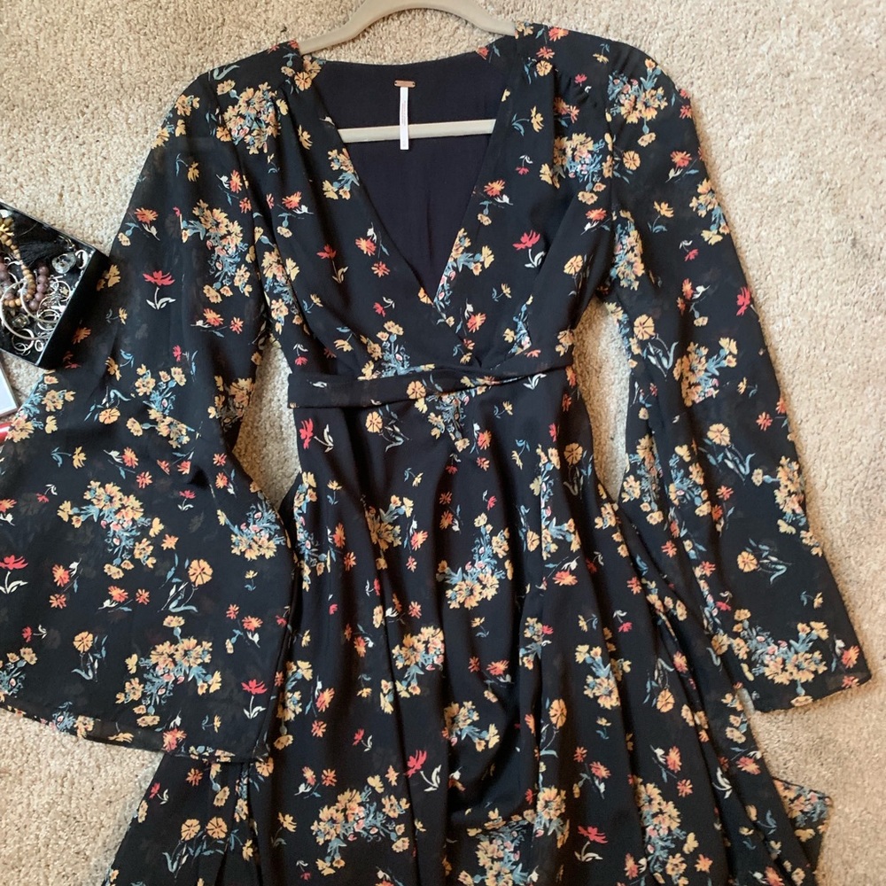 Free people floral mini dress